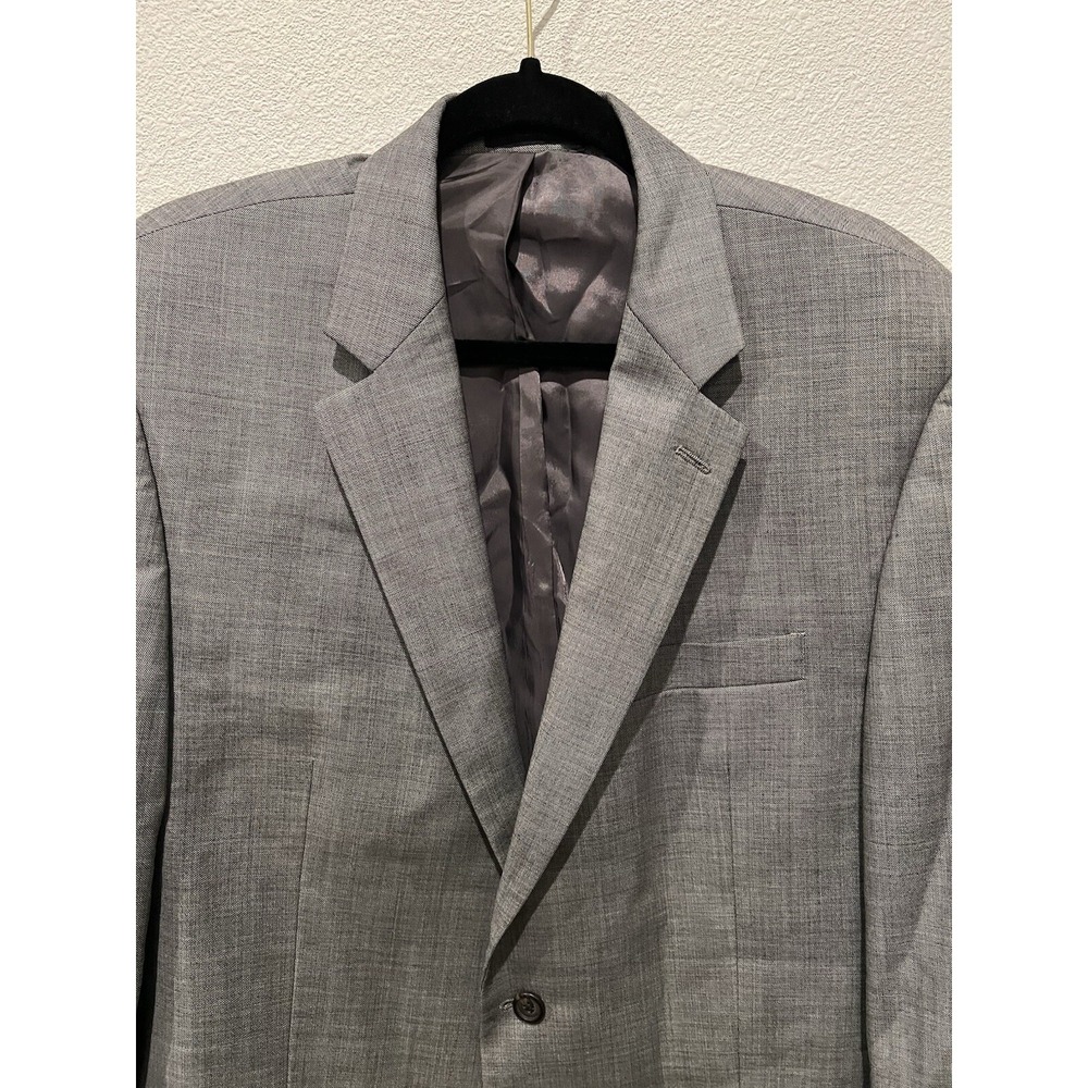 Lauren Ralph Lauren Mens Sport Coat Blazer Grey 42R Ultraflex Classic Fit Wool